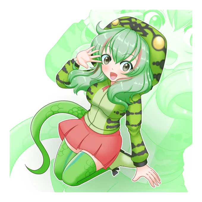 Year of the snake? Let's go with boomslang!#kemonofriends #けものフレンズ 