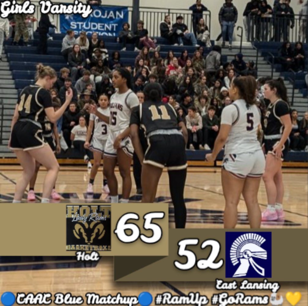 Holt Basketball (@holtramhoops) on Twitter photo Girls run their CAAC Blue record to a 5-0 start! Down 10-3 early, Rams fought back and had a 24-10 finish to the game. <a href="/AllisonMetzger7/">Allison Metzger</a> 21 pts, Genevieve Nagel 17 pts, <a href="/SheHoops_LIV/">Olivia Gadson</a> 10 pts, <a href="/gigiball2027/">Grace Gaudard</a> 6 pts. Tomorrow at Special Olympics Michigan 3:30 pm! #RamUp #GoRams🐏💛 Girls run their CAAC Blue record to a 5-0 start! Down 10-3 early, Rams fought back and had a 24-10 finish to the game. <a href="/AllisonMetzger7/">Allison Metzger</a> 21 pts, Genevieve Nagel 17 pts, <a href="/SheHoops_LIV/">Olivia Gadson</a> 10 pts, <a href="/gigiball2027/">Grace Gaudard</a> 6 pts. Tomorrow at Special Olympics Michigan 3:30 pm! #RamUp #GoRams🐏💛