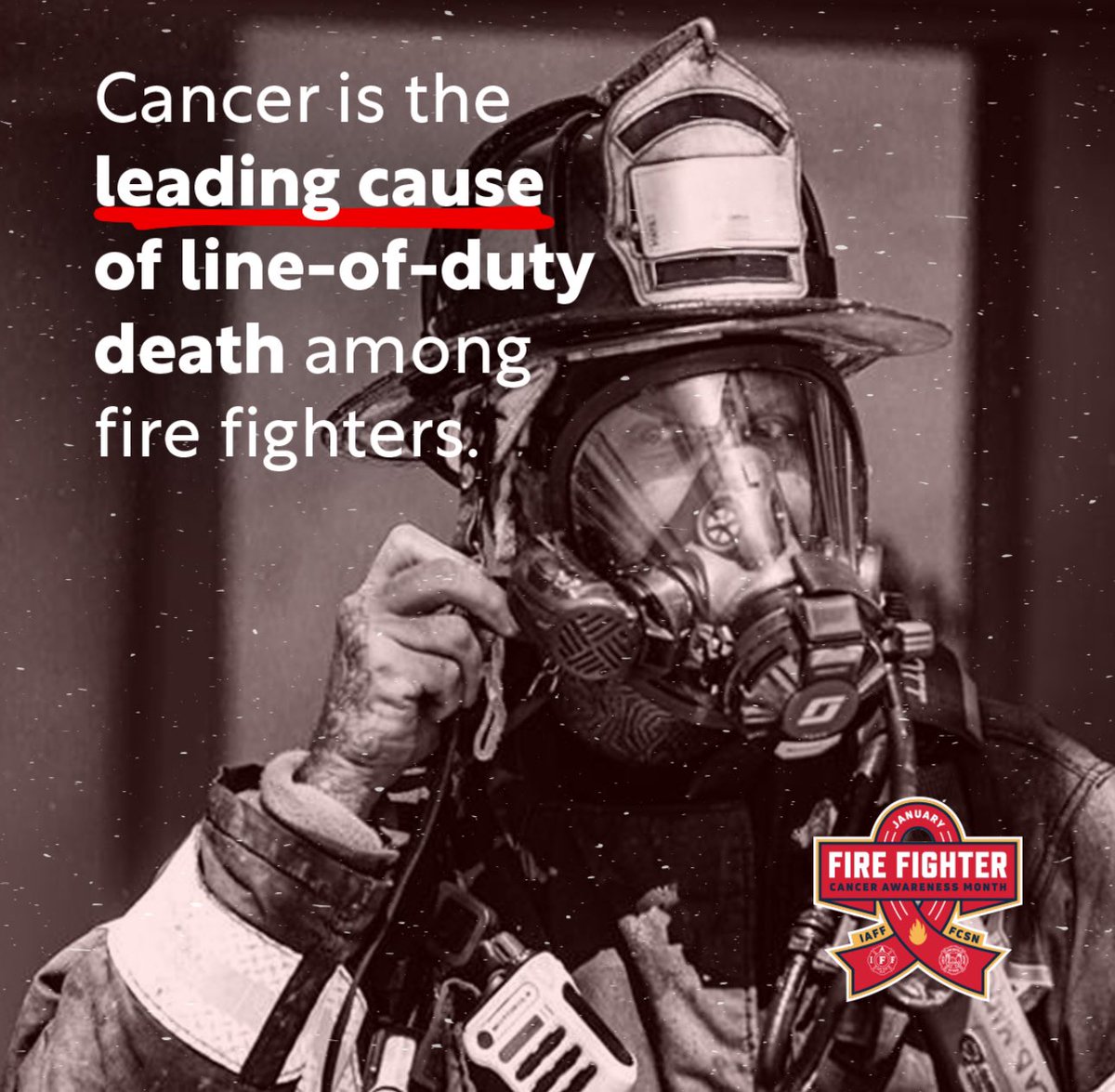 January is Firefighter Cancer Awareness month! Did you know that Firefighters are at a significantly higher risk of developing Cancer from on the job exposures?
