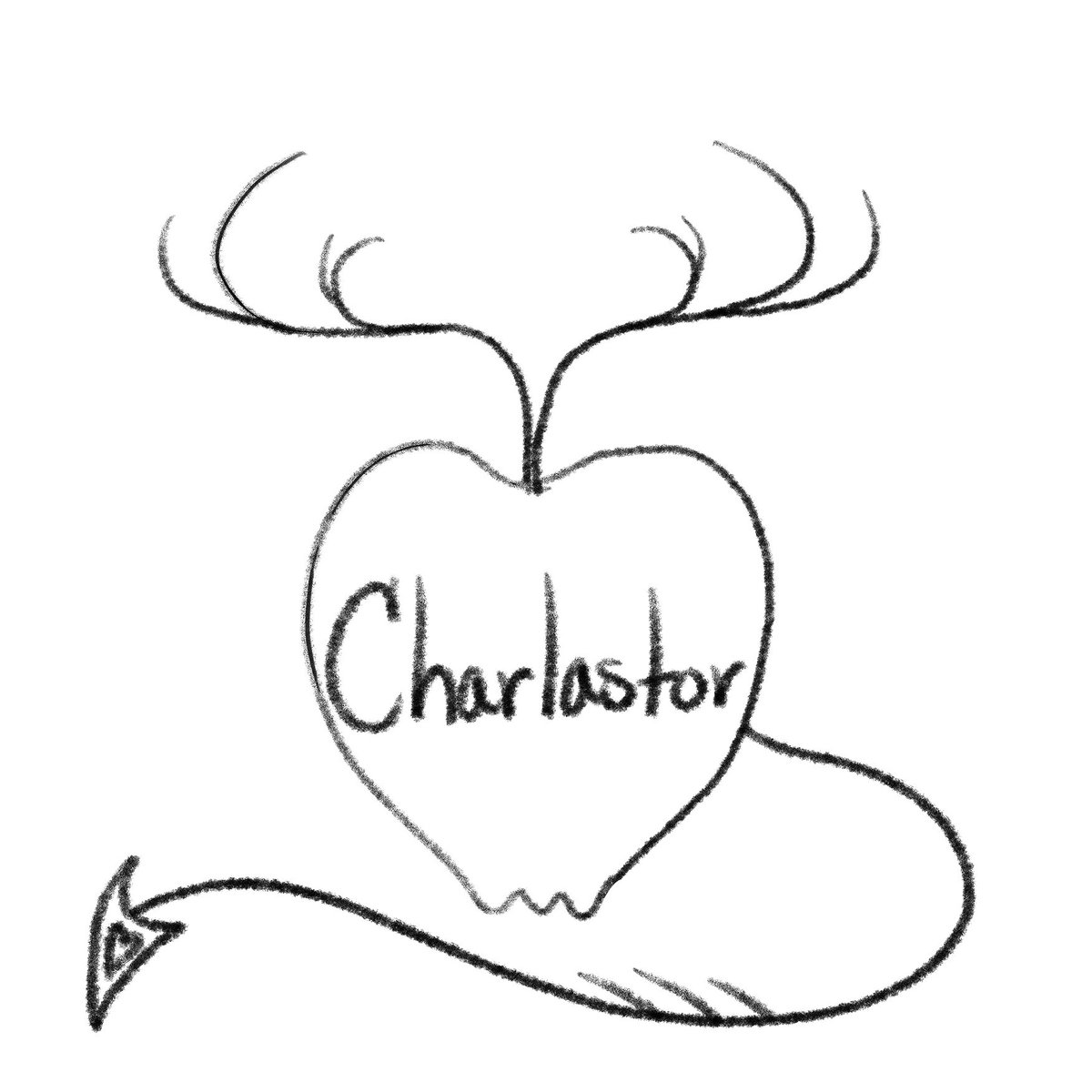 Sakura_Moon814's tweet photo. I've been seeing others creating concept art for a #charlastor logo and thought to give it a try. This is my idea. What do you think? https://t.co/QVVlEbvSaS
