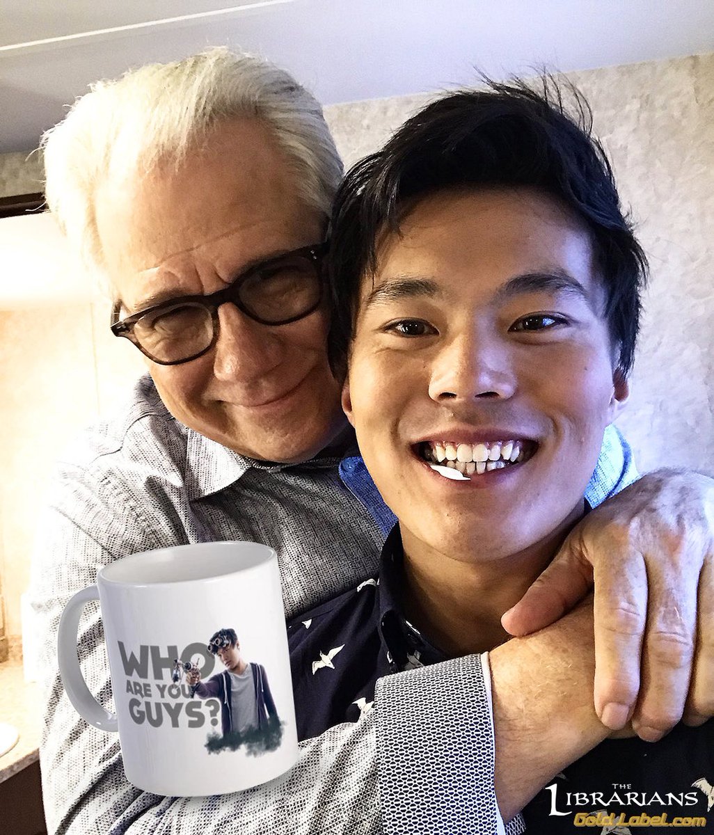 *JOHN HUG* &amp; happy birthday to this Librarians family member, John Harlan Kim! Don’t know what you’re chewing on in this pic but hope you get to chew on some bday cake or something you enjoy!!! 😂🥳 #TheLibrarians #JohnHarlanKim 

👉goldlabel.com/collections/ez…