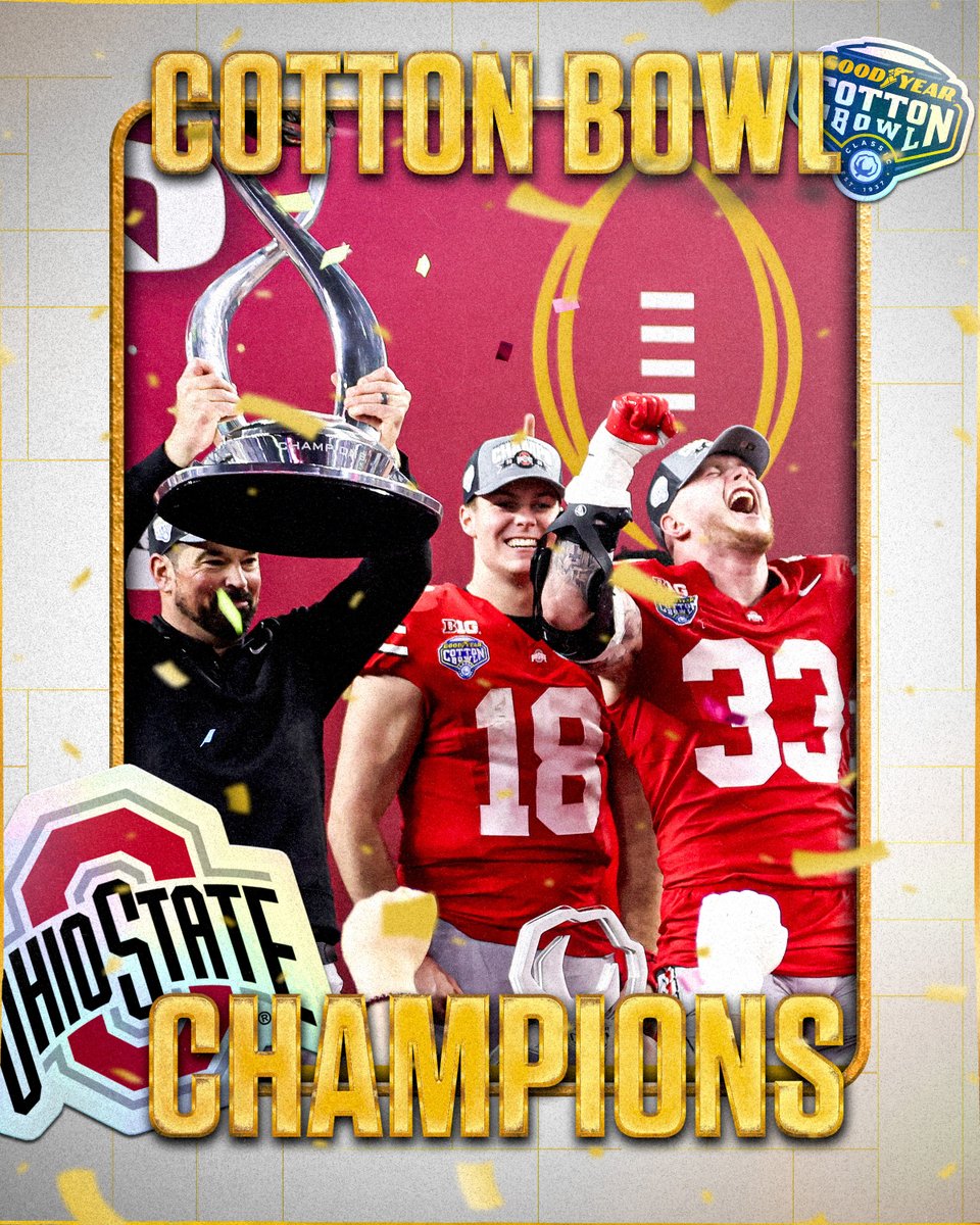 BigTenNetwork's tweet image. A B1G @CottonBowlGame Victory  ‼️

#B1GFootball x #CFBPlayoff