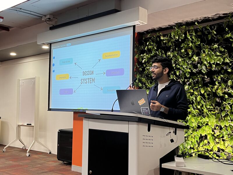 <a href="/harshpathakzz/">Harsh Pathak</a> talking about scaling design system at Groww