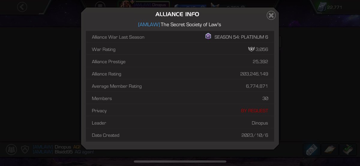 DinopusMcoc's tweet image. Trying my luck with some recruiting I am in search of 1 after AQ rewards drop! 

P6 AW due to off season be pushing back to P4/3 this season 
AQ 2 team Map 6 &amp;amp; 1 Map 8 100%  mon-thurs

Run full raids 100%

Battlegrounds no minimum

Line needed