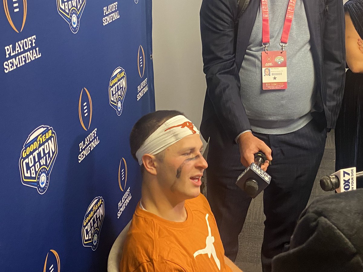 Texas Longhorns safety Michale Taaffe:

“Sam Ehlinger’s dad that passed away, always told us, ‘You sing the Eyes of Texas, no matter what's going on.’”

#HookEm