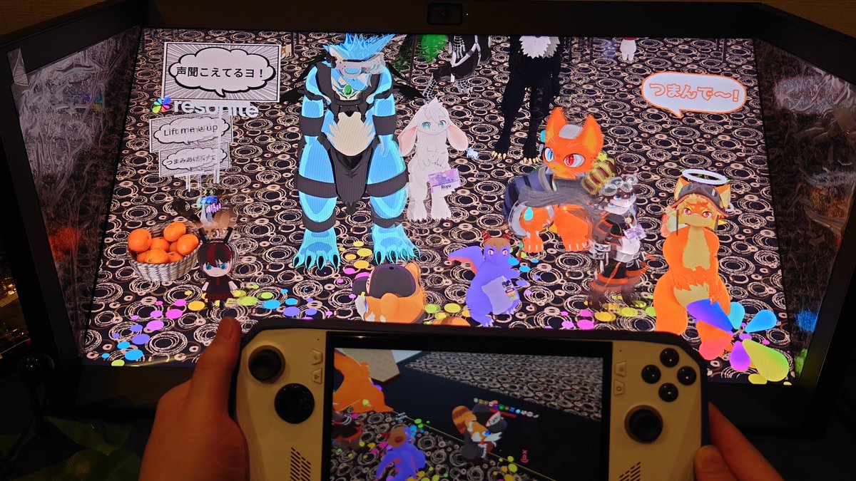 ryugi_kiryu's tweet image. JMoFリアル会場からResoniteのVRJMoF会場入りして自分を眺める会