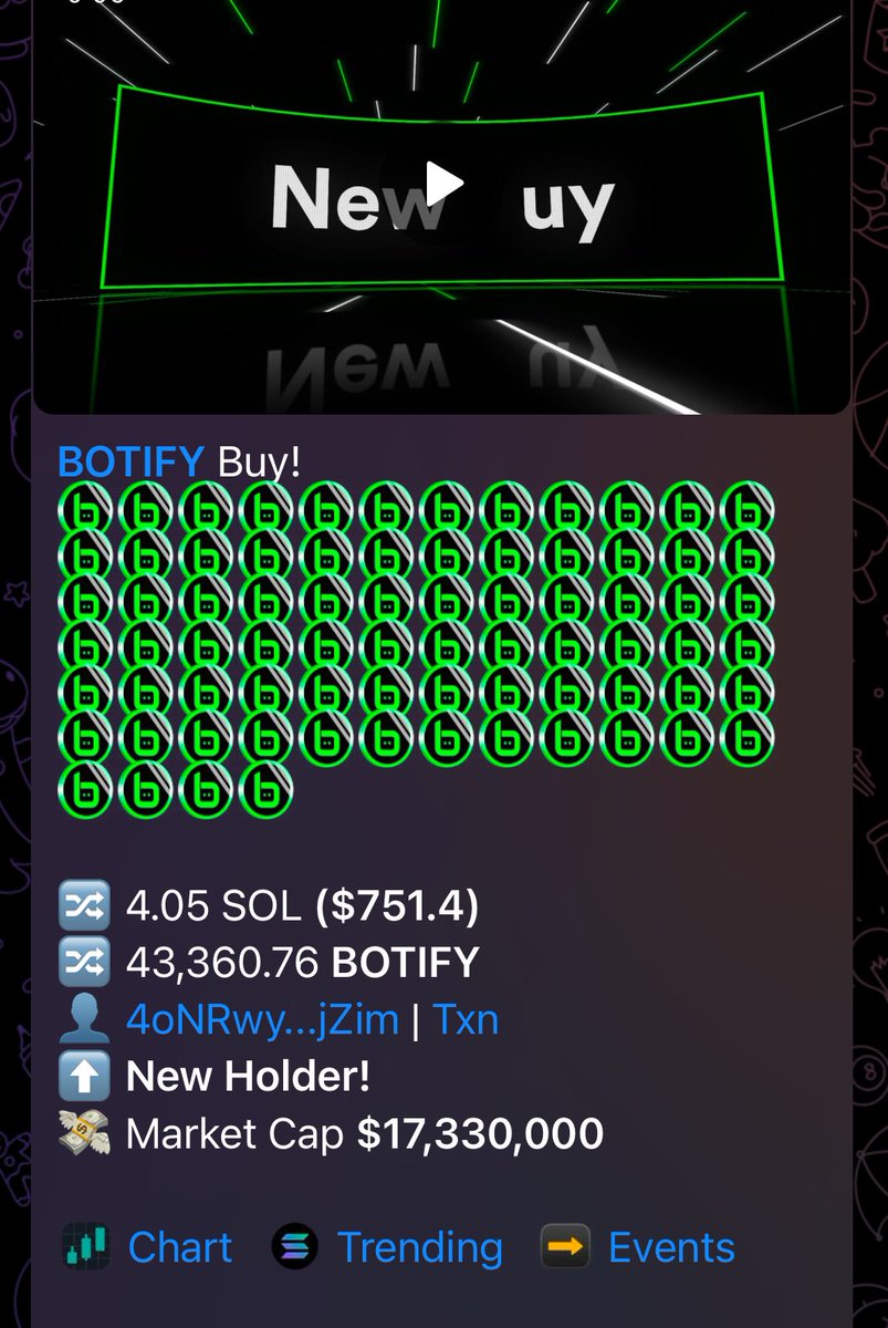 going4ward's tweet photo. $BOTIFY listed on CG yesterday… launched few days ago. Gained ~4,000 holders.

Not on any CEX yet. 

It's still early days compared to what the team is trying to achieve.

1.4% in radium … a supply shock incoming 👀🚀

Gud post about @BotifydotCloud below to learn more about the project 👇

—
$trisig $aixbt $aixcb $anon #GRIFFAIN $hype $sol $cgpt $andy $ai16z $eth $btc