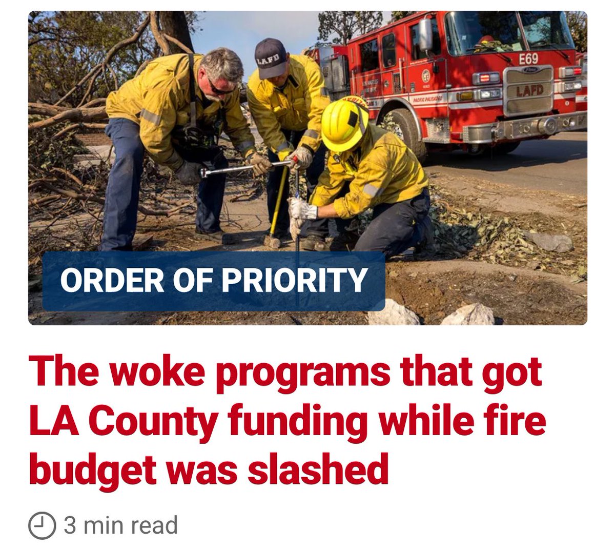 PhilHollowayEsq's tweet image. “While LA officials were stripping millions in funding from their fire department … hundreds of thousands of dollars were allocated to fund programs such as a &quot;Gay Men’s Chorus&quot; and housing for the transgender homeless”