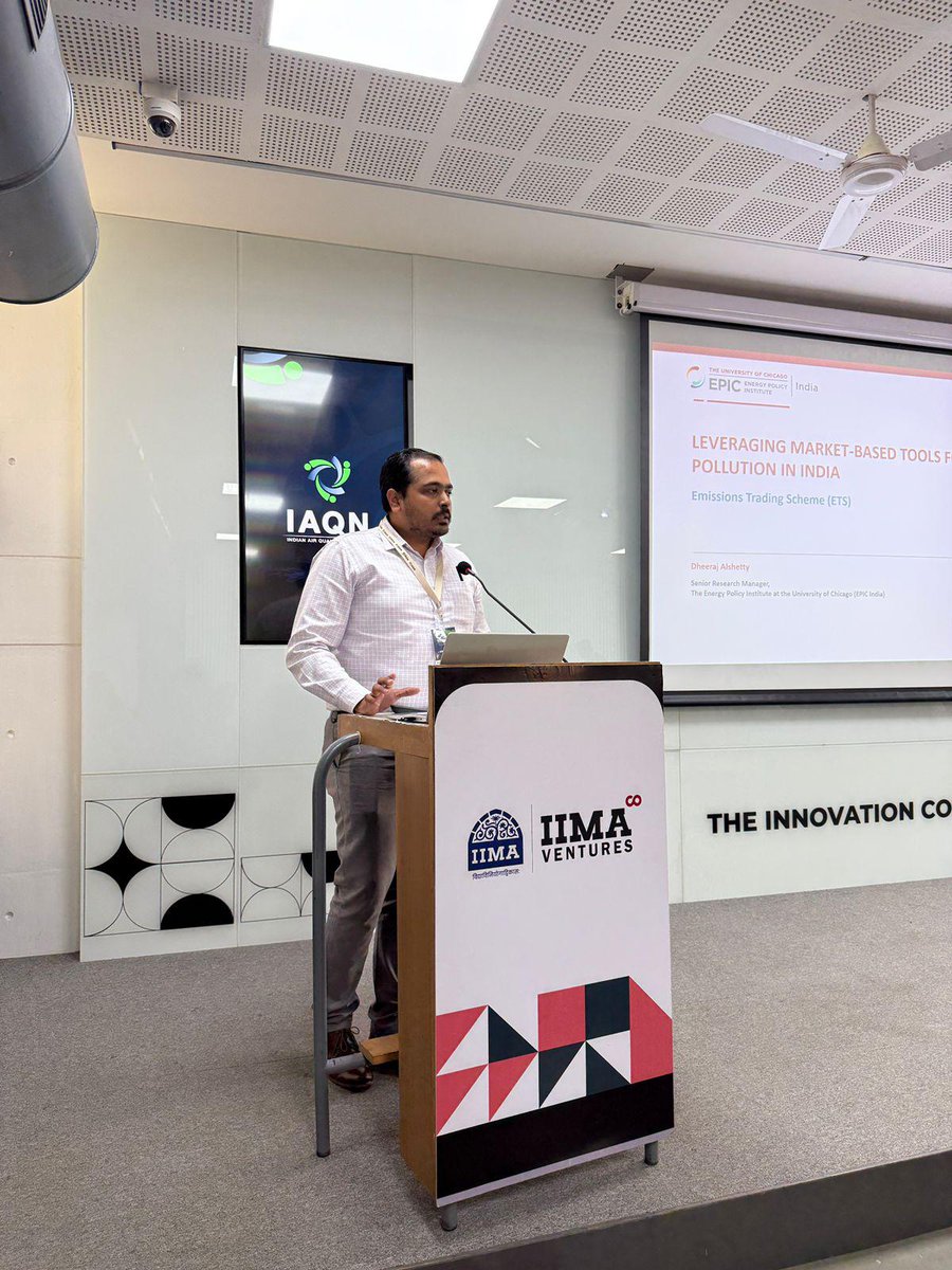 UChicago EPIC India (@epic_india) on Twitter photo <a href="/EPIC_India/">UChicago EPIC India</a>'s <a href="/DAlshetty/">Dheeraj Alshetty</a> delivered key insights on "Leveraging Market-Based Tools to Tackle Air Pollution" at <a href="/IIMAhmedabad/">IIM Ahmedabad</a> yesterday. He highlighted how the Surat PM ETS fosters innovation, ensures compliance and cuts emissions.
#CleanAir #ETS <a href="/EPIC_India/">UChicago EPIC India</a>'s <a href="/DAlshetty/">Dheeraj Alshetty</a> delivered key insights on "Leveraging Market-Based Tools to Tackle Air Pollution" at <a href="/IIMAhmedabad/">IIM Ahmedabad</a> yesterday. He highlighted how the Surat PM ETS fosters innovation, ensures compliance and cuts emissions.
#CleanAir #ETS