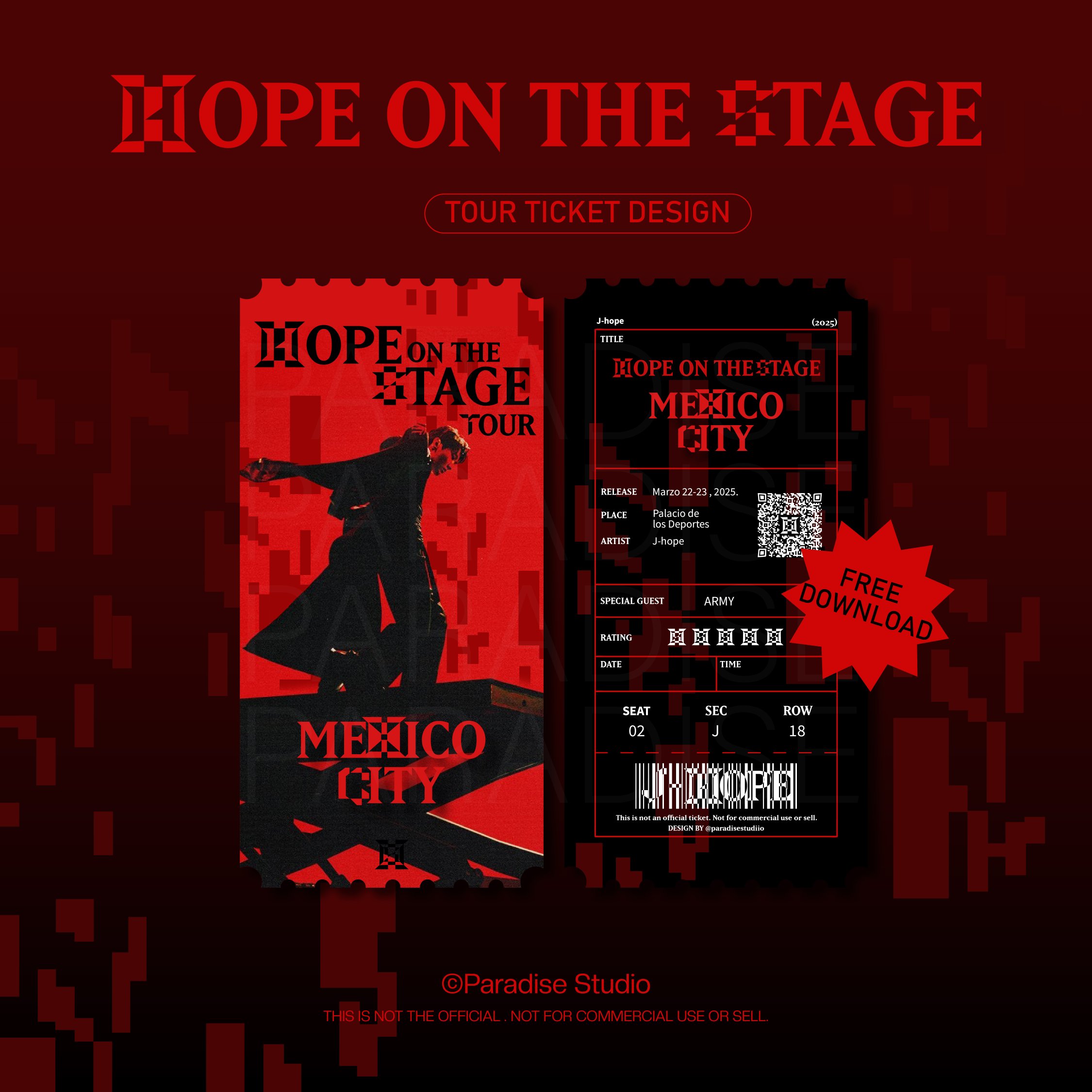 📌HOPE ON THE STAGE LIVE VIEWING - Ticket Design