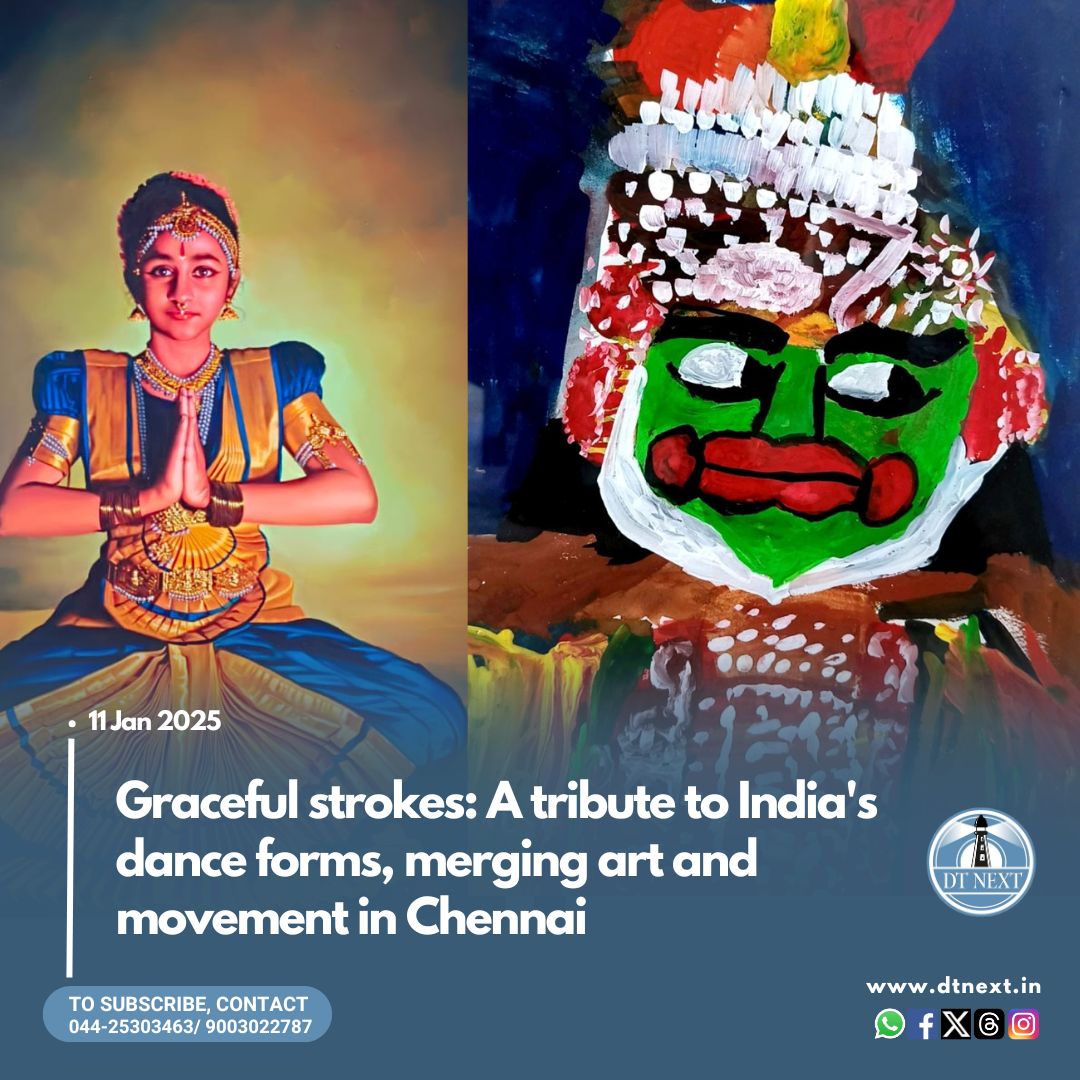 dt_next's tweet photo. Graceful Strokes, organised by SK’s The Lines & Curves and Indian Art Factory, pays tribute to India’s diverse dance forms.
✒️ @NivethaC02
🔗https://t.co/Hbo208o678
#DTNext #Chennai #ChennaiArt #GracefulStrokes #IndianDanceForms #ChennaiArtExhibition #ArtInChennai https://t.co/JW25m5vFRk