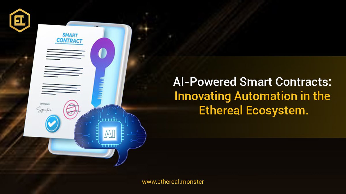 Revolutionizing the Ethereal Ecosystem with AI-Powered Smart Contracts: Where automation meets innovation. 🚀✨

 #SmartContracts #AIInnovation #FutureOfFinance