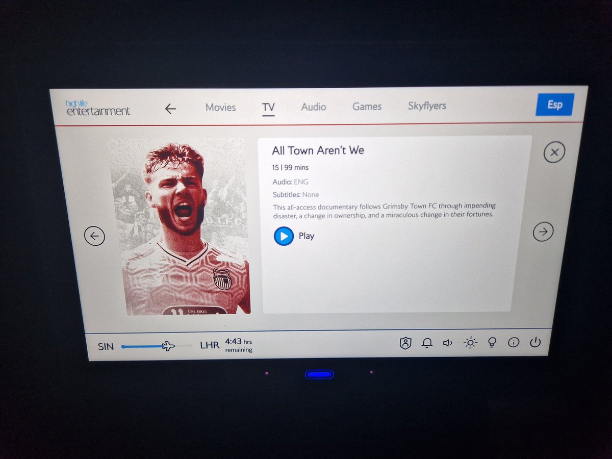 Alison Willetts ๐ฆ๐บ๐ฆ๐จ (@allywilletts) on Twitter photo Flew back to the UK from a month in Aus, and guess what BA has available to watch <a href="/officialgtfc/">Grimsby Town F.C.</a> fans? Got to be a sign right? #gtfc #Mariners Flew back to the UK from a month in Aus, and guess what BA has available to watch <a href="/officialgtfc/">Grimsby Town F.C.</a> fans? Got to be a sign right? #gtfc #Mariners