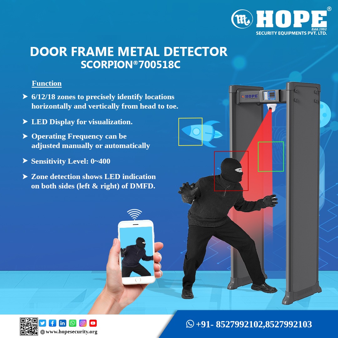 AnoopSa79609351's tweet image. Maximize security with the Door Frame Metal Detector 700518C! Precise 18-zone detection from head to toe.
For any queries, feel free to contact us at this no.: WhatsApp:+91 8527992102, 8527992103
Visit:hopesecurity.org
.
#MetalDetector #SecurityTech #PrecisionDetection