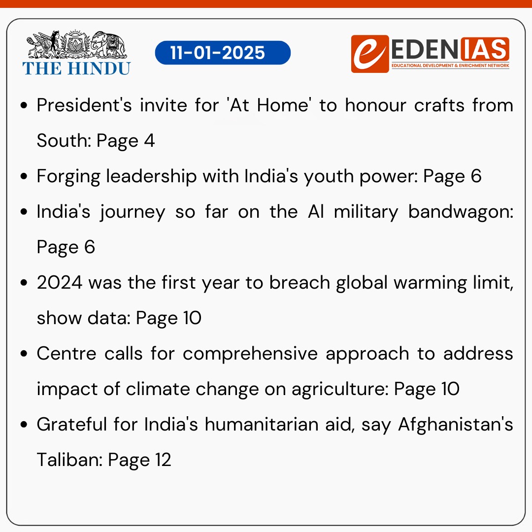 Team_EDENIAS's tweet photo. #ToBeRead in The Hindu &amp; The Indian Express 11/01/2025
.
.
.
.
.
#upsc #ias #thehindu #theindianexpress #news #currentaffirs #gk #todaynews #hottopic #newspaper #india #study #aspirants #upsctopper #upscaspirants #lbsnaa #iasofficer #civilservices #aspirants #todaypost https://t.co/yBKHpkffpD