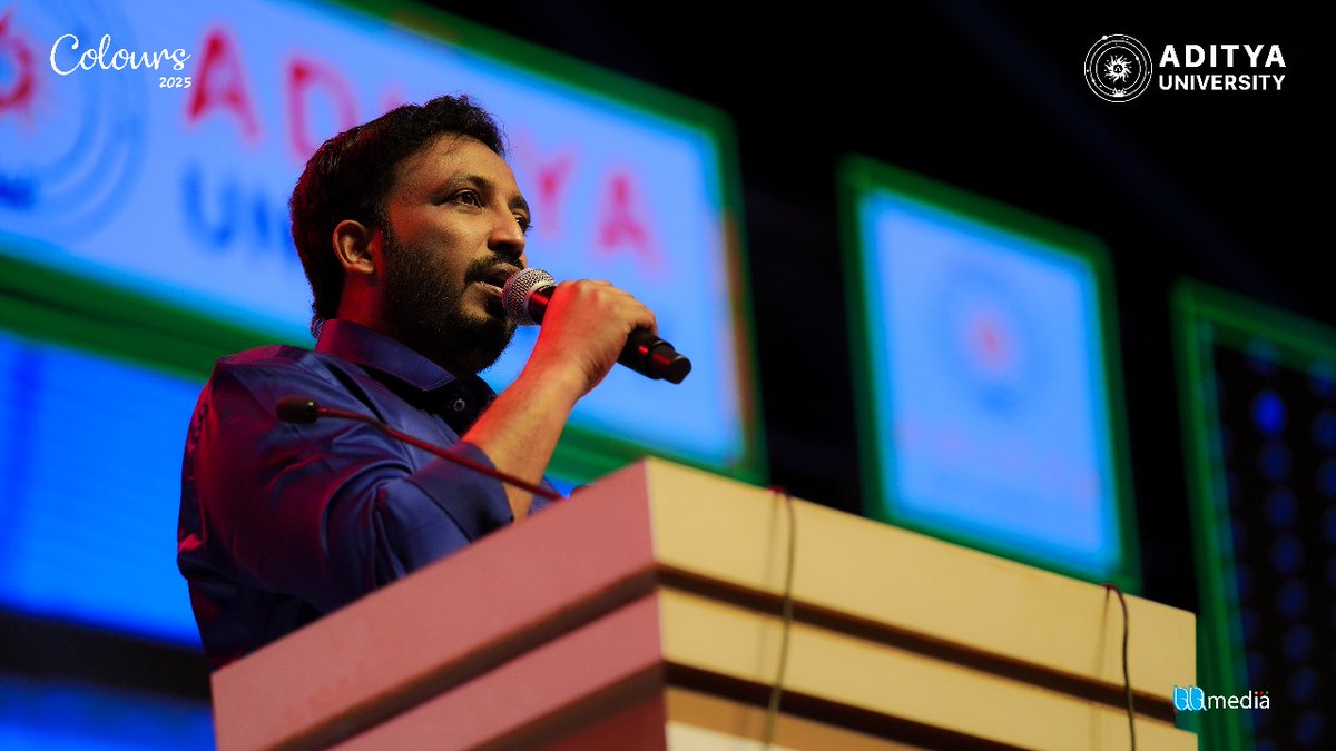 adityaedugrp's tweet image. Our esteemed guest, MP Tangella Uday Srinivas, graced Colours 2025 with his presence, adding a new spark to the celebration! 🌟✨ His inspiring words made it a night to remember. 🎉 
.
#Colours2025 #AdityaUniversity #SpecialGuest