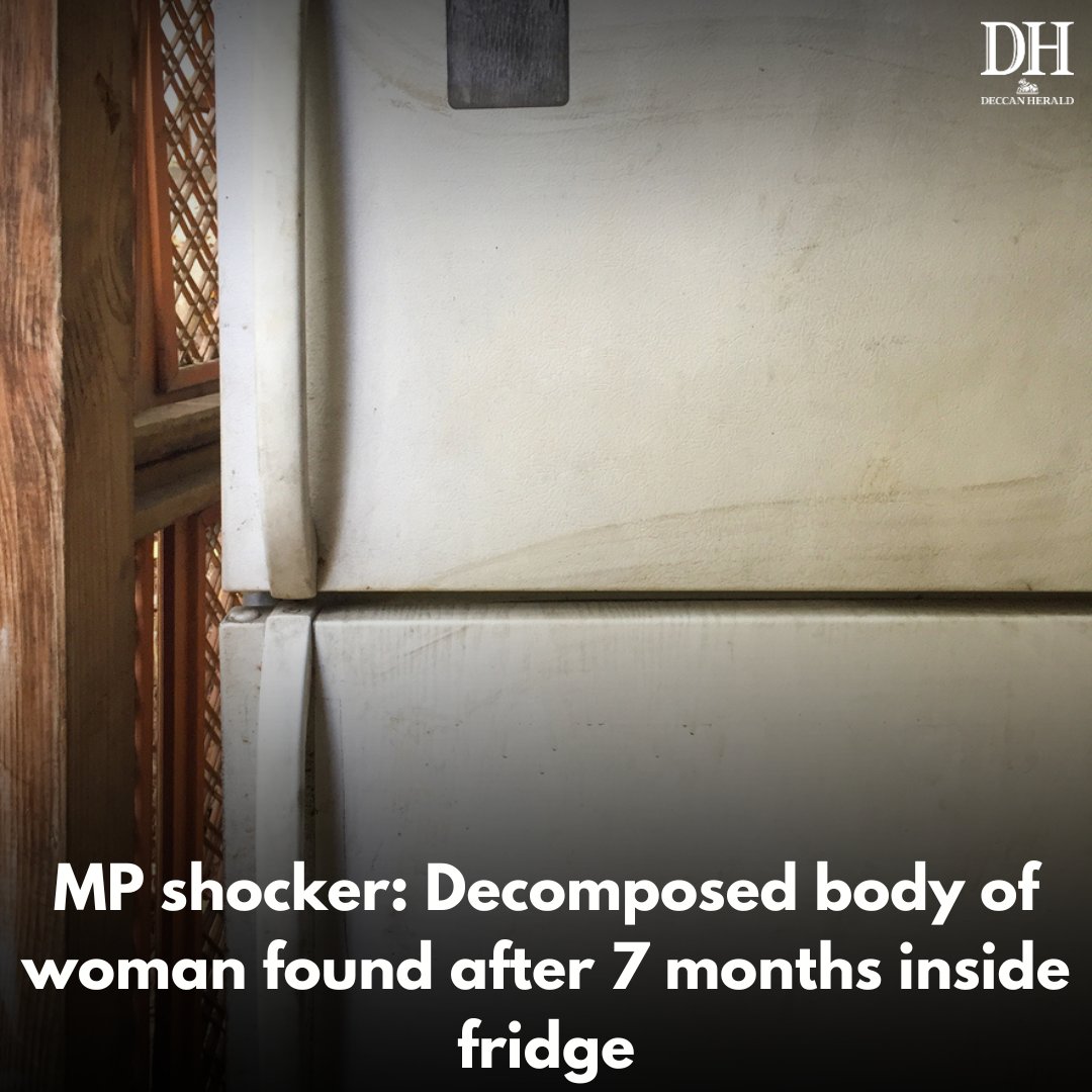 DeccanHerald's tweet image. The #decomposed body of a #woman was found inside a refrigerator in a house in #MadhyaPradesh's #Dewas city on Friday, following which a former tenant was taken into custody for questioning, police officials said.

deccanherald.com/india/madhya-p…