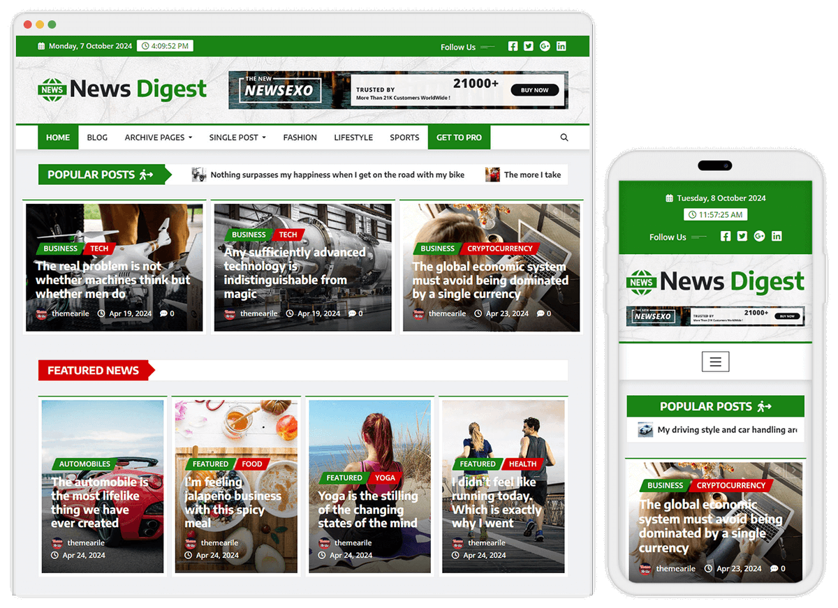 ThemeArile's tweet photo. News Digest - The Ultimate Stylish Mobile-First WordPress Theme for News, Magazines, and Blogs

Free Download - https://t.co/7nm2KWd0UC

#FreeWordPressTheme2025 #MagazinesTemplateFree #BestFreeWordPressThemesForBloggers #BlogWebsiteTemplatesFree #BlogWordPressThemes https://t.co/snTzPCxite