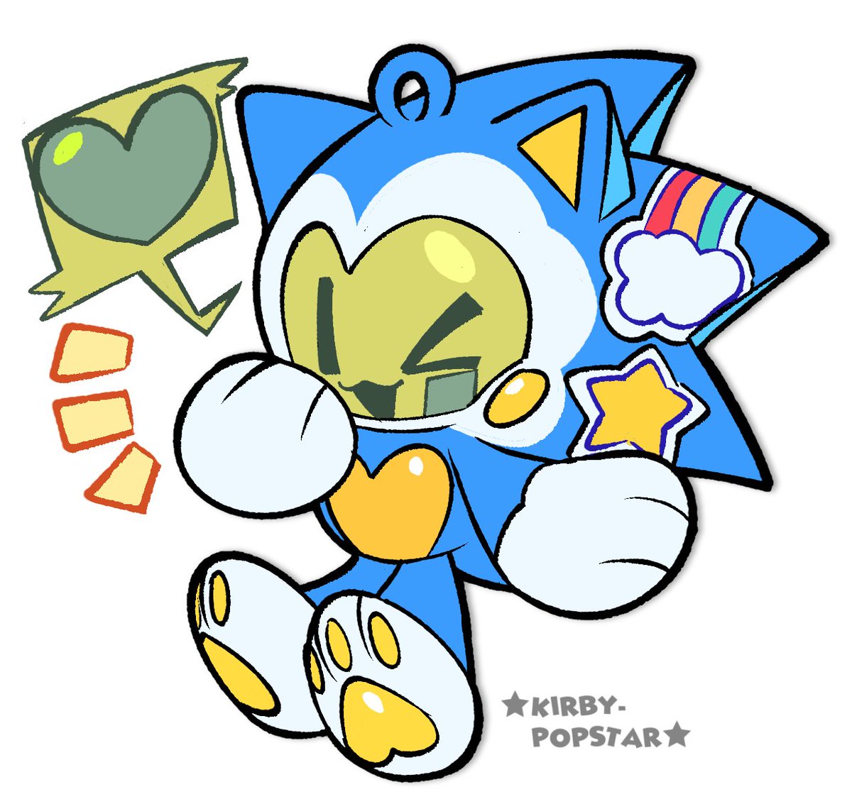 Kirby_Popstar_'s tweet image. I drew my Tamagotchi Sonic again after a few years :D