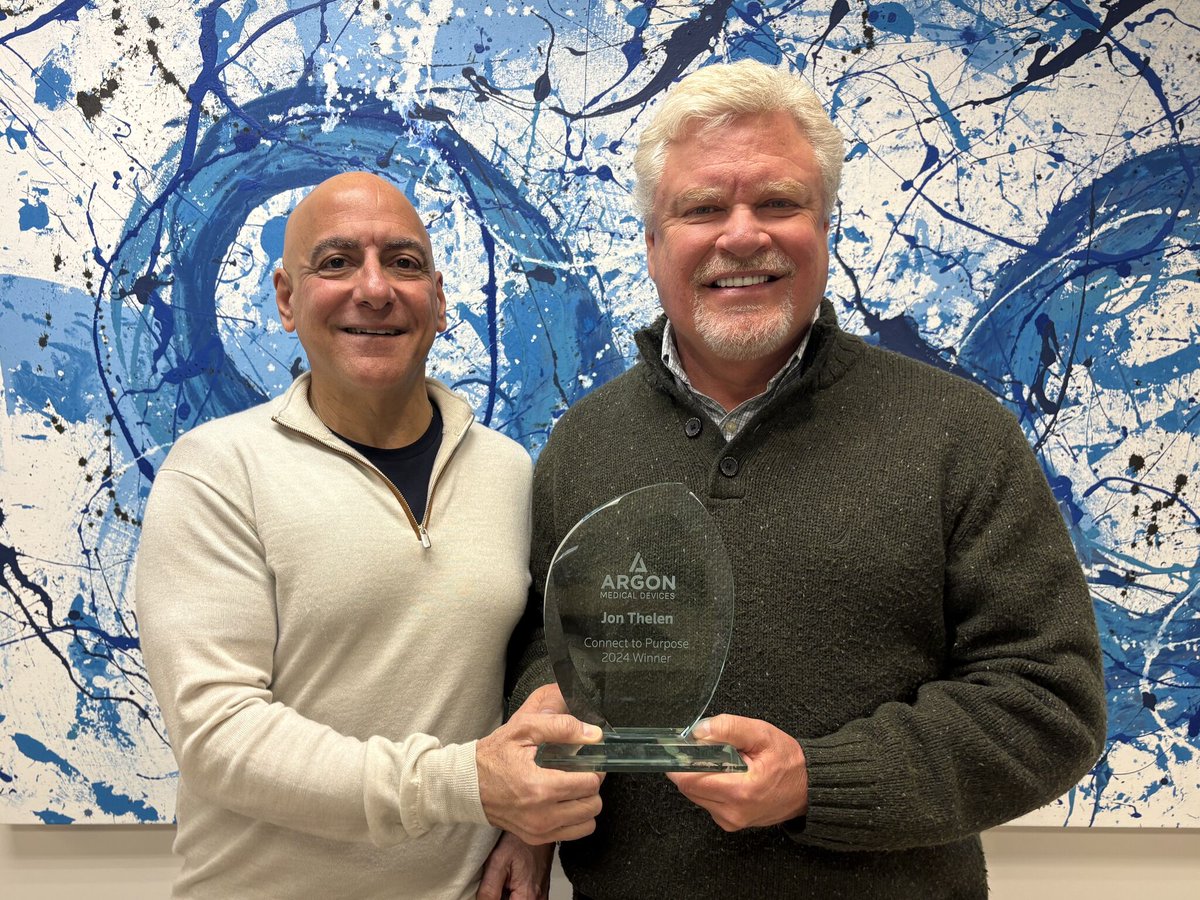 I am proud to announce that Jon Thelen, our Manager of Sales Training, has been honored with the prestigious 2024 Argon Connect to Purpose Award! Jon's dedication, drive, and consistent contributions have made him an invaluable resource to Argon. Congratulations, Jon!