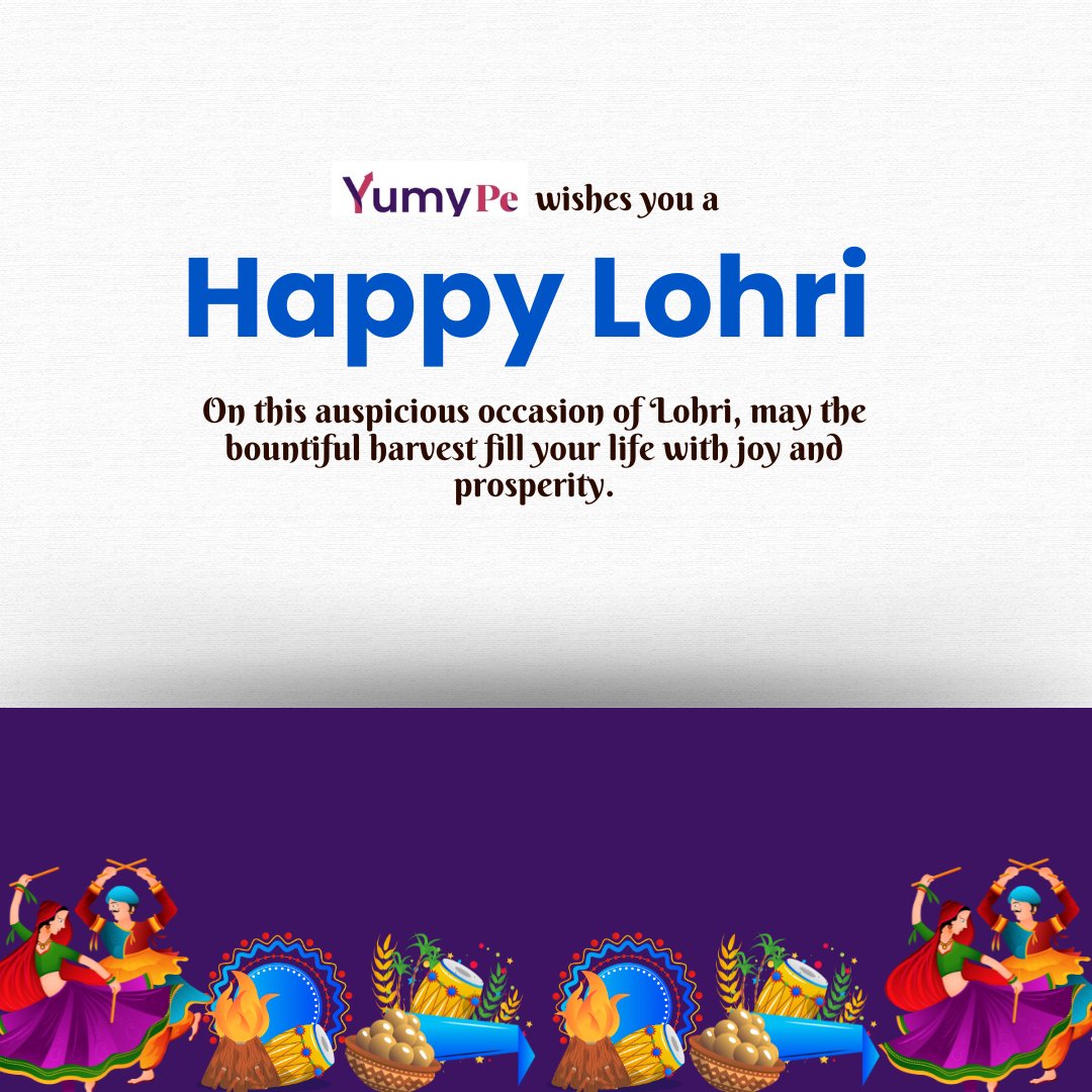 As we celebrate Lohri, may the blessings of a bountiful harvest fill your home with happiness and success. Wishing you warmth and prosperity! 🌾🔥
.
.
#Yumype #LohriCelebration #BountifulHarvest #JoyAndBlessings #Prosperity #FestiveSpirit #JoyfulHarvest #BountifulBlessings