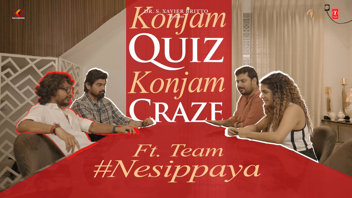 XB Film Creators (@xbfilmcreators) on Twitter photo Konjam Quiz… Konjam Craze ❤️
Watch ▶ youtu.be/dvGTEbzV7Mk as our team #Nesippaya takes on a fun-filled Kollywood Quiz
#NesippayaFromJan14
A <a href="/vishnu_dir/">vishnu varadhan</a> film
A <a href="/thisisysr/">Raja yuvan</a> musical
#VV10 <a href="/_akashmurali/">Akash Murali</a> <a href="/AditiShankarofl/">Aditi Shankar</a> <a href="/realsarathkumar/">R Sarath Kumar</a> #PrabhuGanesan <a href="/khushsundar/">KhushbuSundar</a> Konjam Quiz… Konjam Craze ❤️
Watch ▶ youtu.be/dvGTEbzV7Mk as our team #Nesippaya takes on a fun-filled Kollywood Quiz
#NesippayaFromJan14
A <a href="/vishnu_dir/">vishnu varadhan</a> film
A <a href="/thisisysr/">Raja yuvan</a> musical
#VV10 <a href="/_akashmurali/">Akash Murali</a> <a href="/AditiShankarofl/">Aditi Shankar</a> <a href="/realsarathkumar/">R Sarath Kumar</a> #PrabhuGanesan <a href="/khushsundar/">KhushbuSundar</a>