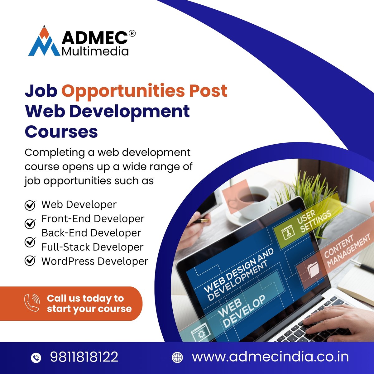 admecinstitute's tweet image. Job Opportunities Post Web Development Courses at Web Development Institute in Delhi.
Check out our course at: admecindia.co.in/courses/web-deโฆ
#webdevelopmentcousres #webdeveloper #webdevelopmentcourse #webdevelopmentraining #webdevelopmentgclasses