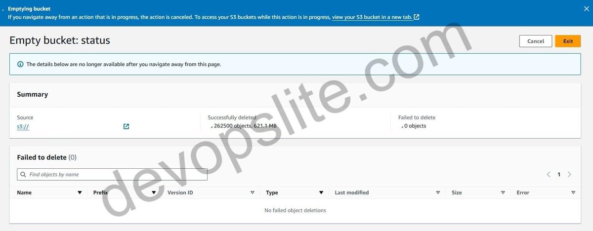 devopslite's tweet image. Delete S3 bucket with large number of objects
devopslite.com/delete-s3-buck…
#aws #s3 #s3bucket #s3lifecycle