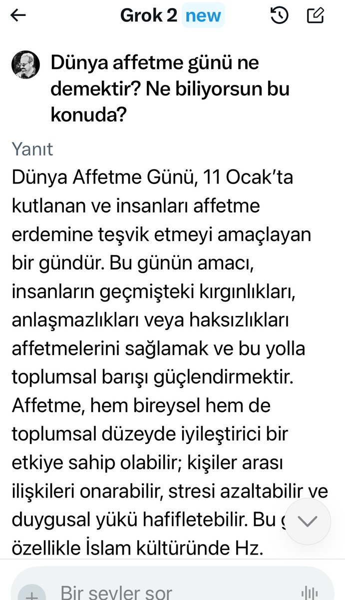 cahitkulekci's tweet photo. Mekke’nin fethedildiği, kırılamaz denilen putların kırıldığı, siyahî bir azatlı kölenin Kabe’nin çatısına çıkarak ezan okuduğu, siyahın beyaza, beyazın da siyaha renginden dolayı üstün olmadığının açıkça ortaya konulduğu bir günde size karşı olanı hâlâ affetmeyecek misiniz!

11 Ocak Dünya Affetme Gününü Grok da anladı artık. Biz de anlayalım!

#11OcakDünyaAffetmeGünü #11Ocak #MekkeninFethi