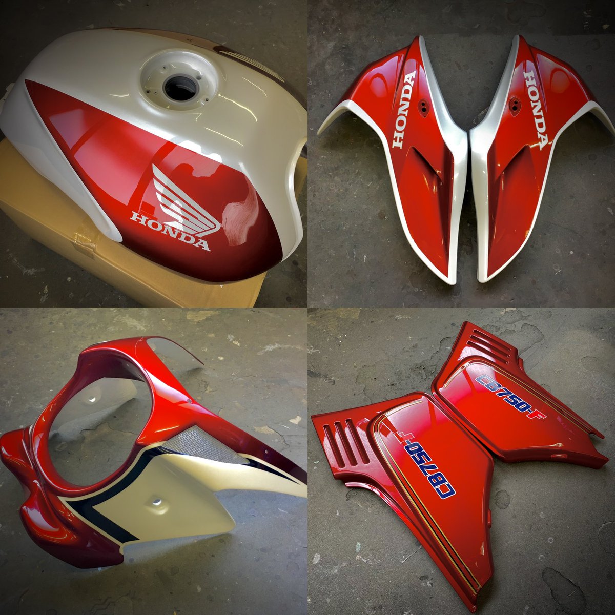 saitaniya8's tweet image. #バイク塗装 #cb1300sf #cb750fb #Honda
#今年はバイク塗装終了
