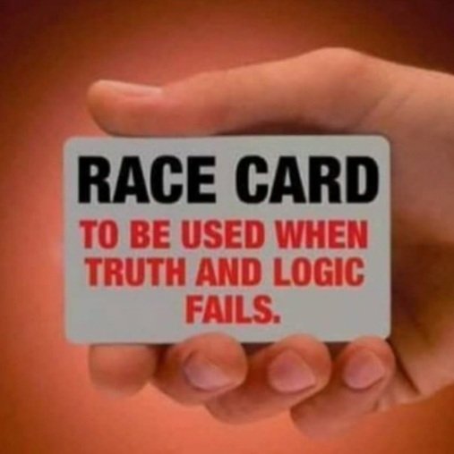 When you've run out of options to justify your incompetence, you play your last card. 👇