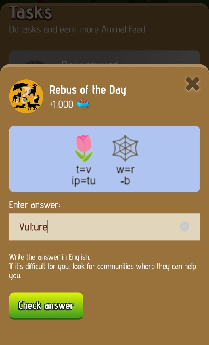 techmasternayan's tweet image. Zoo Rebus of the Day (11 January)

Rebus of the Day CODE: vulture 
IimRiddle of the Day CODE: starfish 

#zoo #airdrop #telegram #dailycombo #ZooRebusoftheDay #ZooRebus #vulture #techmasternayan