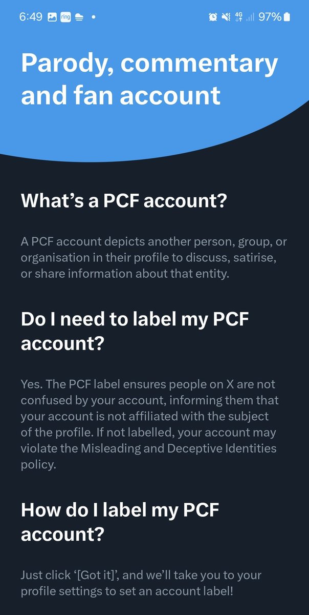 Crimson.🔥

I recommend that everyone in the MHA verse and MVRP enable the parody mark for their account if they don't wish to get in trouble by Twitter/X in the future

Just got into: Settings &amp; privacy - Your account - account info - Parody commentary fan account.