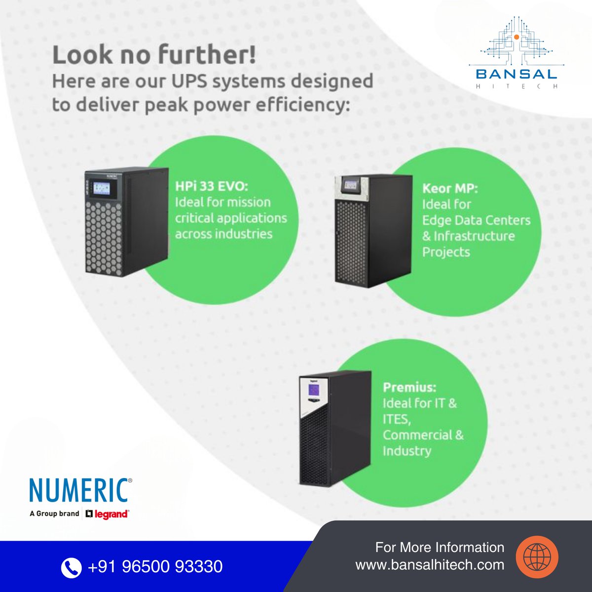 BansalHiTechSys's tweet image. 🚀 Power Up Your Business with Bansal Hi-Tech Systems! ⚡  

Looking for top-notch UPS systems that ensure maximum power efficiency? Look no further! 🌟  

📲 +91 96500 93330/31  
📧 gurgaon@bansalhitech.in  
🌐 bansalhitech.com  

#PowerEfficiency #UPSSolutions