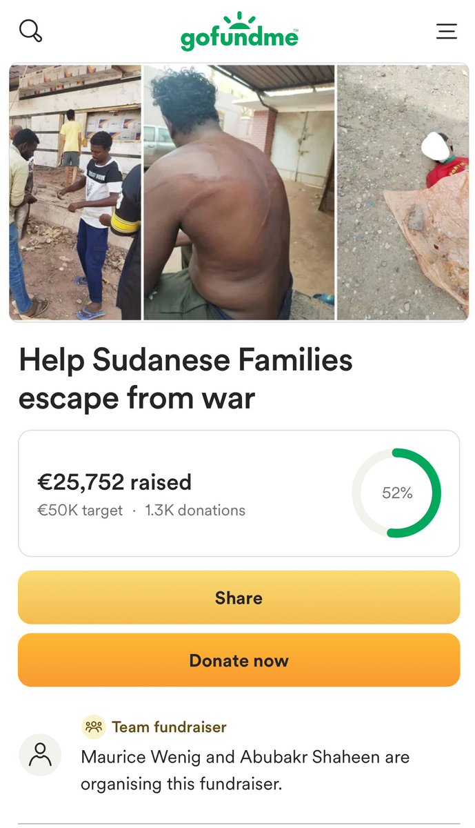 francophobicc's tweet image. These 4 Sudanese fam!lies are 50% to their ghole!!! 

PLZ kopi and paste this!! Let's get some more contributions rolling in!!!🌟

gofund.me/e16e3e97

€25,752/€50,000