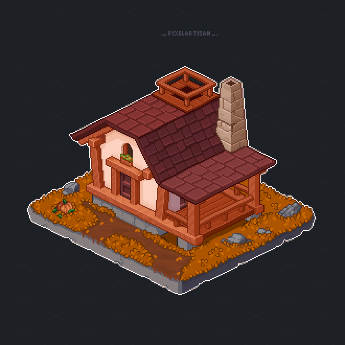 Cozy Cabin - Isometric Pixel Art