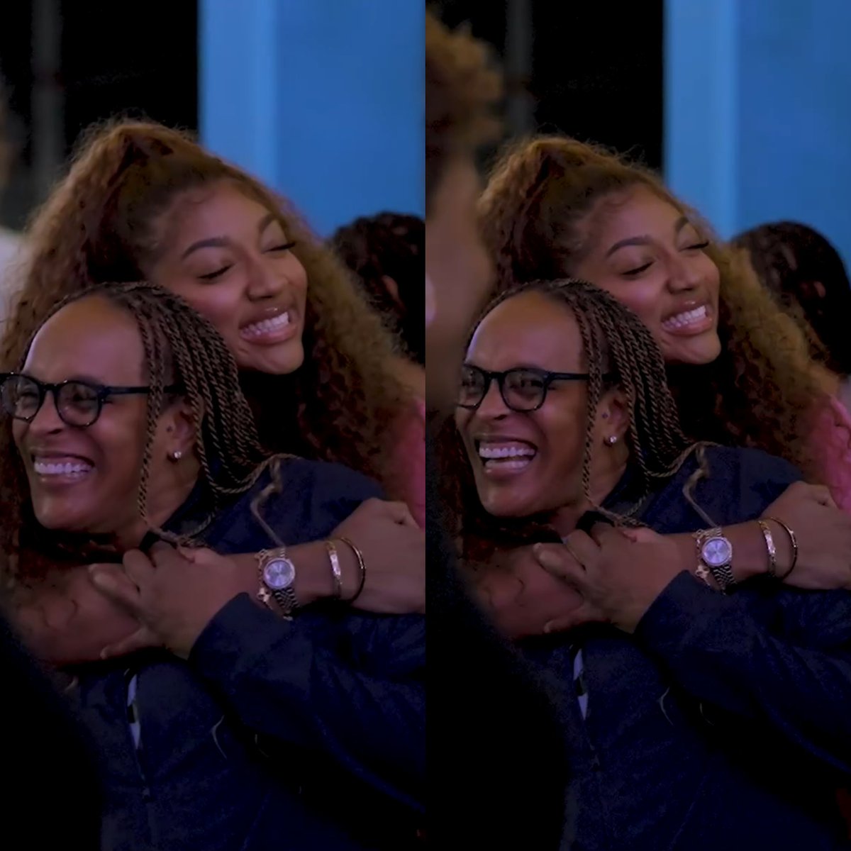 Angel Reese with her former coach, Teresa Weatherspoon, yesterday.🥹

#WNBA