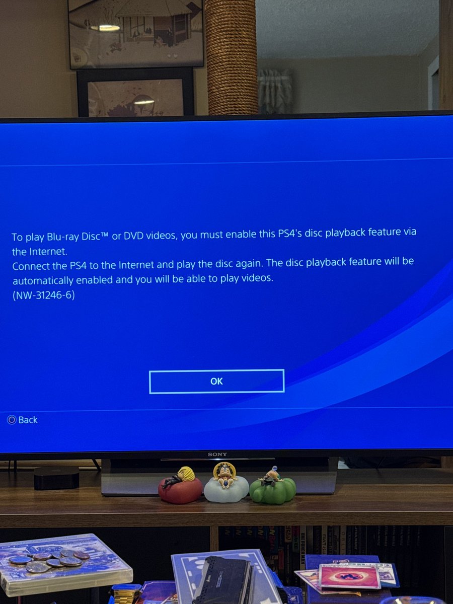 ShogunAJ's tweet photo. My internet is out. So I think to myself, let’s dust off the PS4 and toss on a movie… https://t.co/HTbwSm1y6F