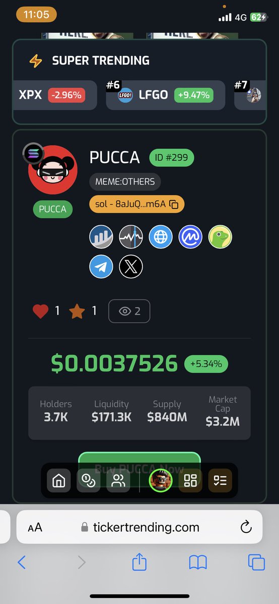 @puccaincrypto is now listed on TickerTrending! 

tickertrending.com/ticker/PUCCA