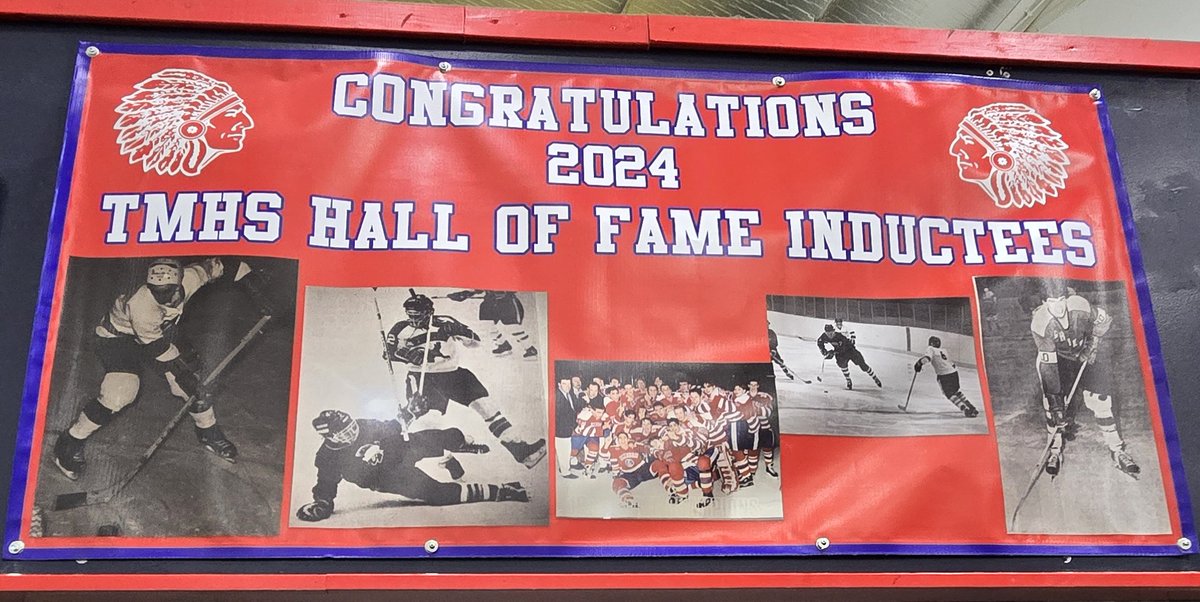 TMHSHOCKEY's tweet photo. Tomorrow afternoon 3:10p prior to our game. Redmen HS Hockey set to Honor our 2024 HOF Inductees: Ed Doherty C68',  Ed Buckley C69', Dave Wilkie C81', Bob Ware C86' &amp; the C95' State Championship Team!  Proud  Tradition &amp; those who came before us 👊 #RedmenAlumni #RedmenPride https://t.co/StQ7CkMVj2