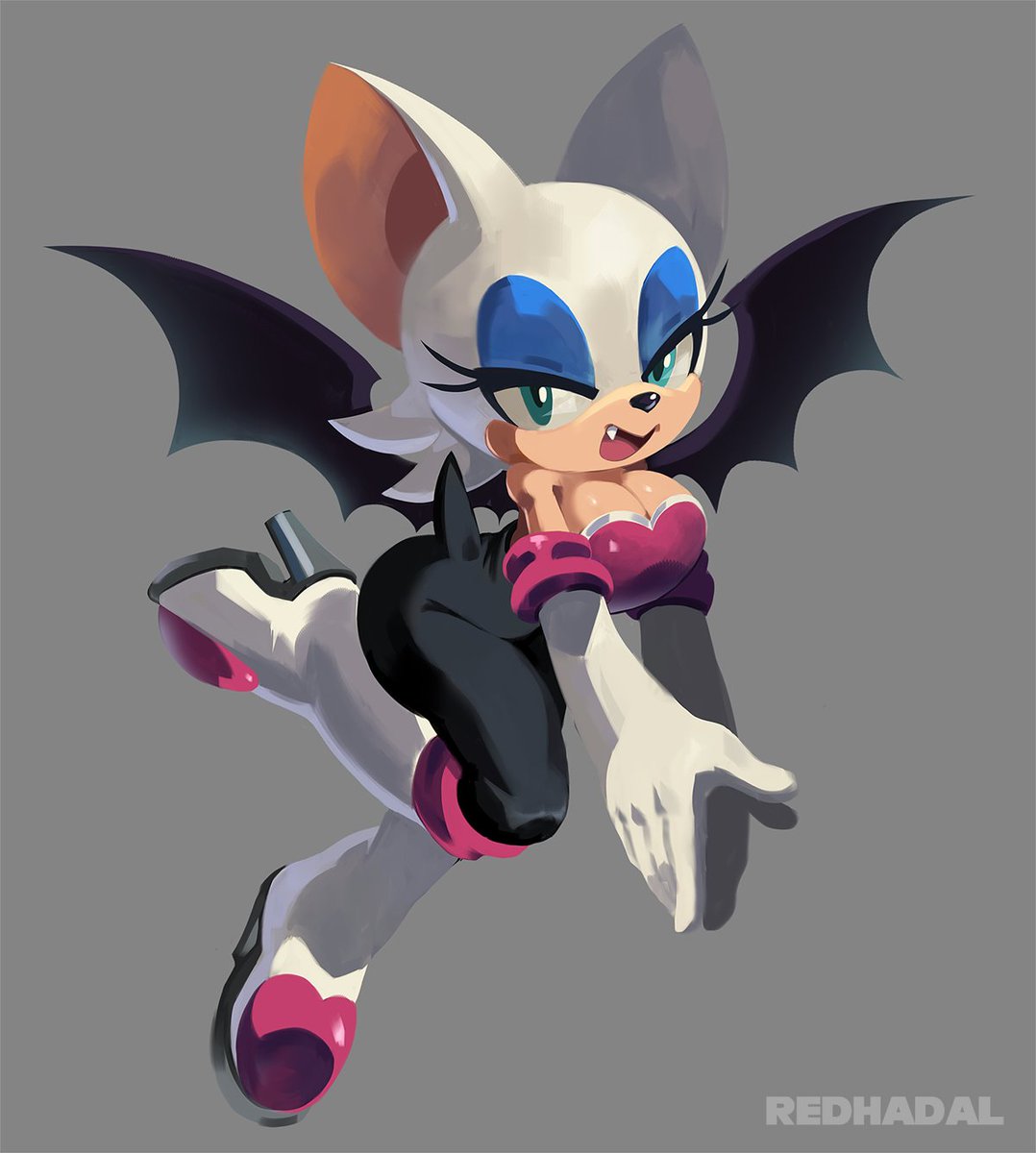 RedHadal's tweet image. Re-posting my favorite Rouge art from last year 💜✨#rougethebat #SonicTheHedgehog
