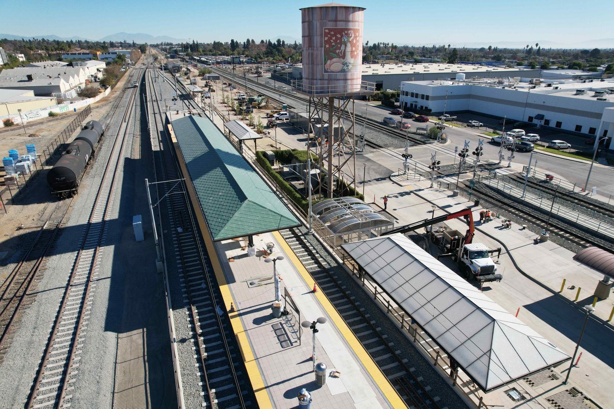 Today, the 9.1-mile, four-station Foothill Gold Line light rail project from Glendora to Pomona reached substantial completion on time and on budget. #TheJourneyContinues 🛤