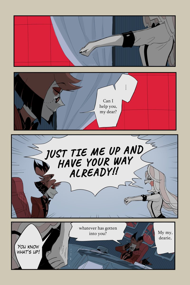 KurohaAi's tweet photo. - Preparation (2/6)
※The following comic will contain a very self-indulgent Charlastor. Please use discretion. https://t.co/EVJOwZDjBf