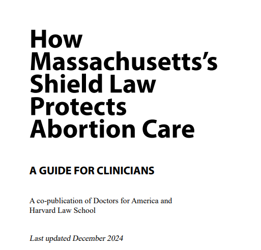 drsforamerica's tweet photo. How Massachusetts’s Shield Law Protects Abortion Care

A co-publication of Doctors for America and Harvard Law School - A Guide for Clinicians

https://t.co/sPXEuMWENz https://t.co/ElZXp7yxJv