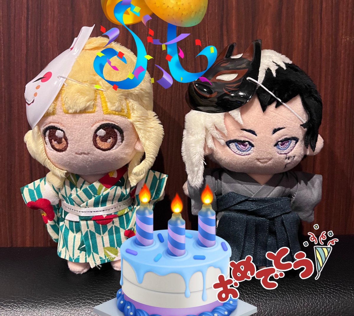 chro_m2's tweet photo. #ドクターストーン
 千空ちゃんの誕生日おめでとう。
ス「千空おめでとうなんだよ」
ゲ「おめでとう〜千空ちゃん」 https://t.co/5aQKqFtOWJ