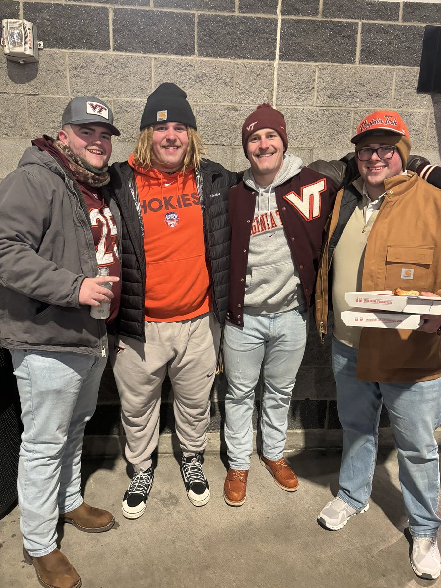Hokies legend Dax and Tulane current and former Hokies center Jack Holliifield in the building for #Hokies
