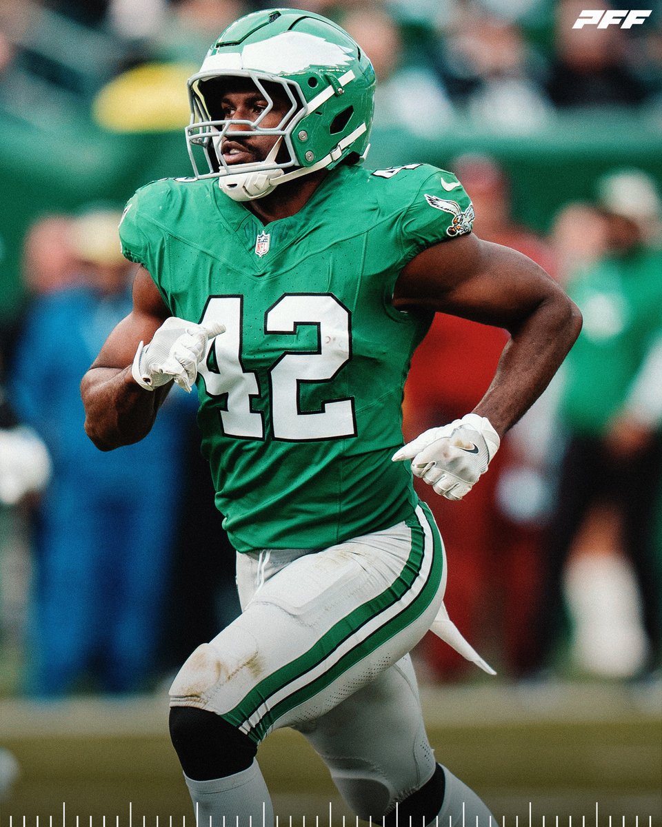 Oren Burks among LBs in Week 17:

🦅 81.8 PFF grade (7th)
🦅 86.2 run defense grade (5th)
🦅 2 run stops