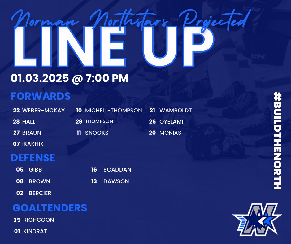 Tonight’s line up! 💫 #BuildTheNorth