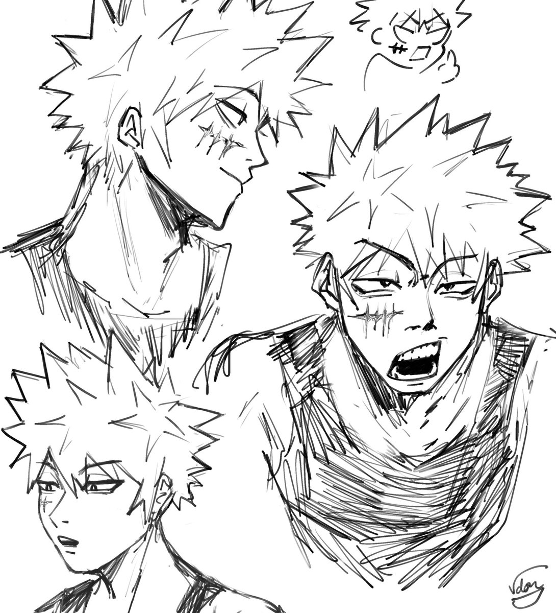 #KatsukiBakugo sketch page 😋