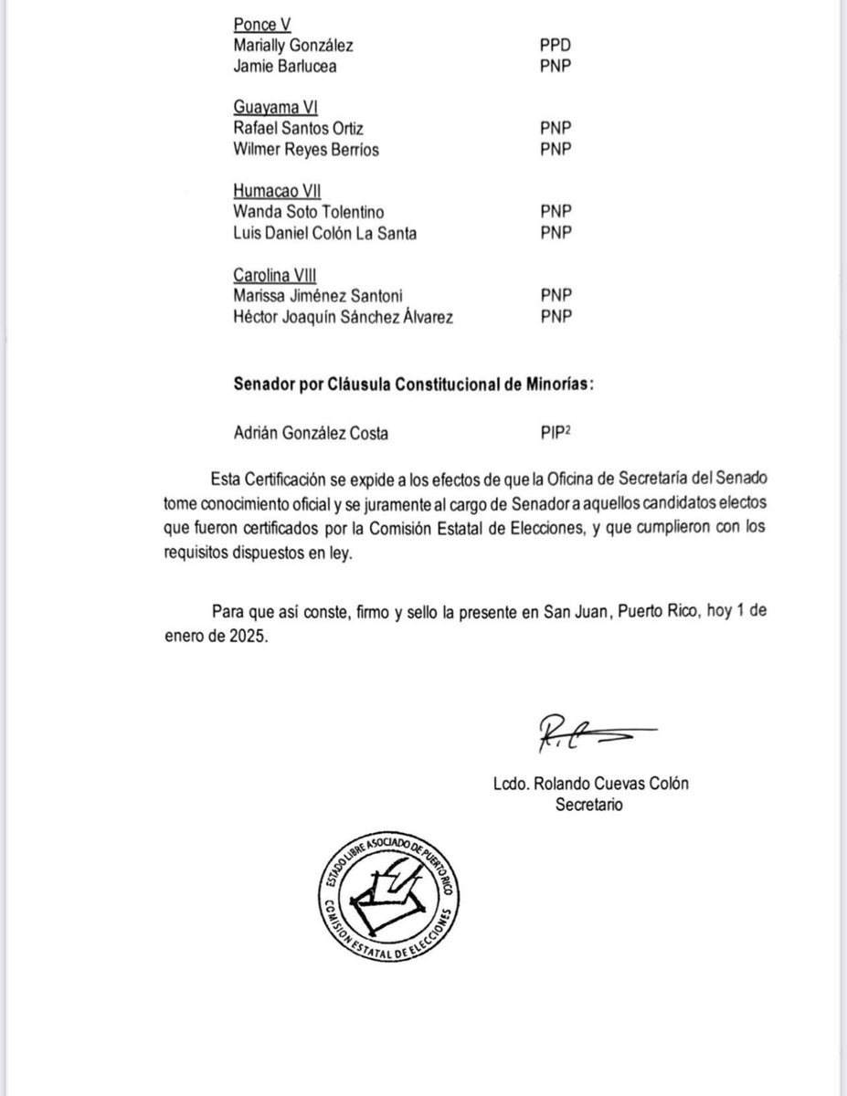 Así quedo el Senado de Puerto Rico | #NotiPNP